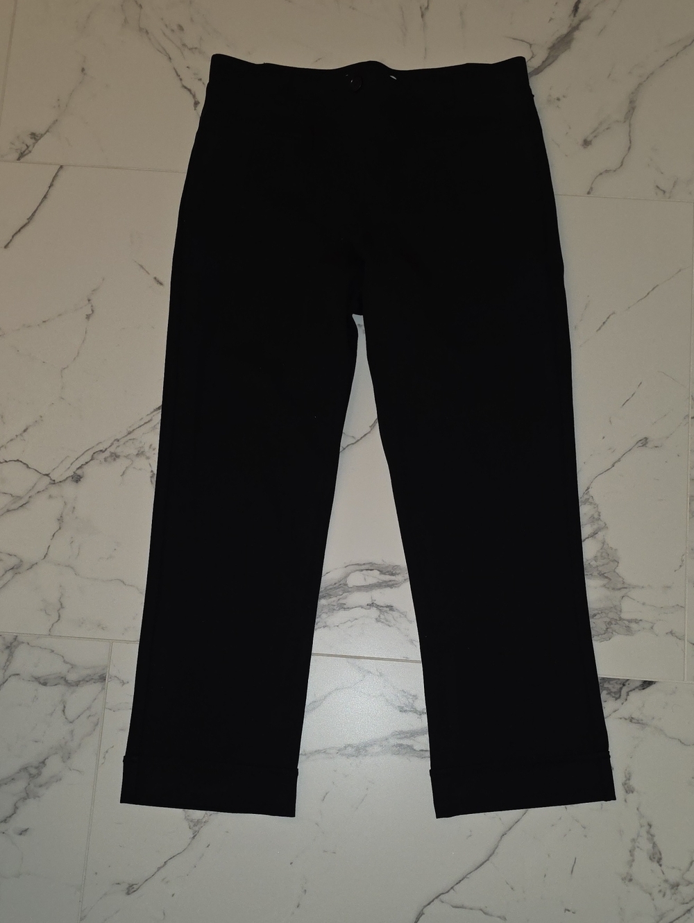 Betabrand Black Cropped Women's Pants - Classic Straight